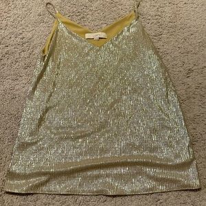 Metallic textured tank top from Loft in XXSP